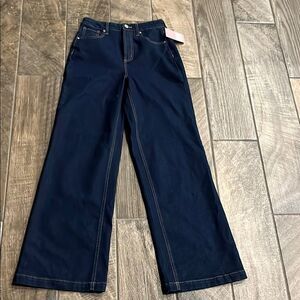 NWT Juicy Couture “lunita” dark Blue wash Wide Leg Jeans